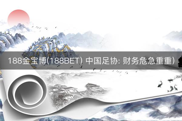 188金宝博(188BET) 中国足协: 财务危急重重)
