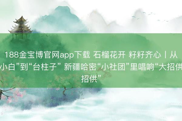 188金宝博官网app下载 石榴花开 籽籽齐心丨从“小白”到“台柱子” 新疆哈密“小社团”里唱响“大招供”